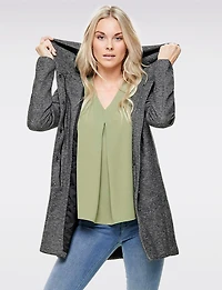 Straight Fit Hooded Zip-Front Jacket- Recycled Lightweight Design by Only