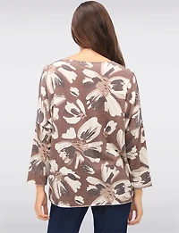 Soft Lightweight Wool-Blend V-Neck Knit Top with Dolman Sleeves by Froccella
