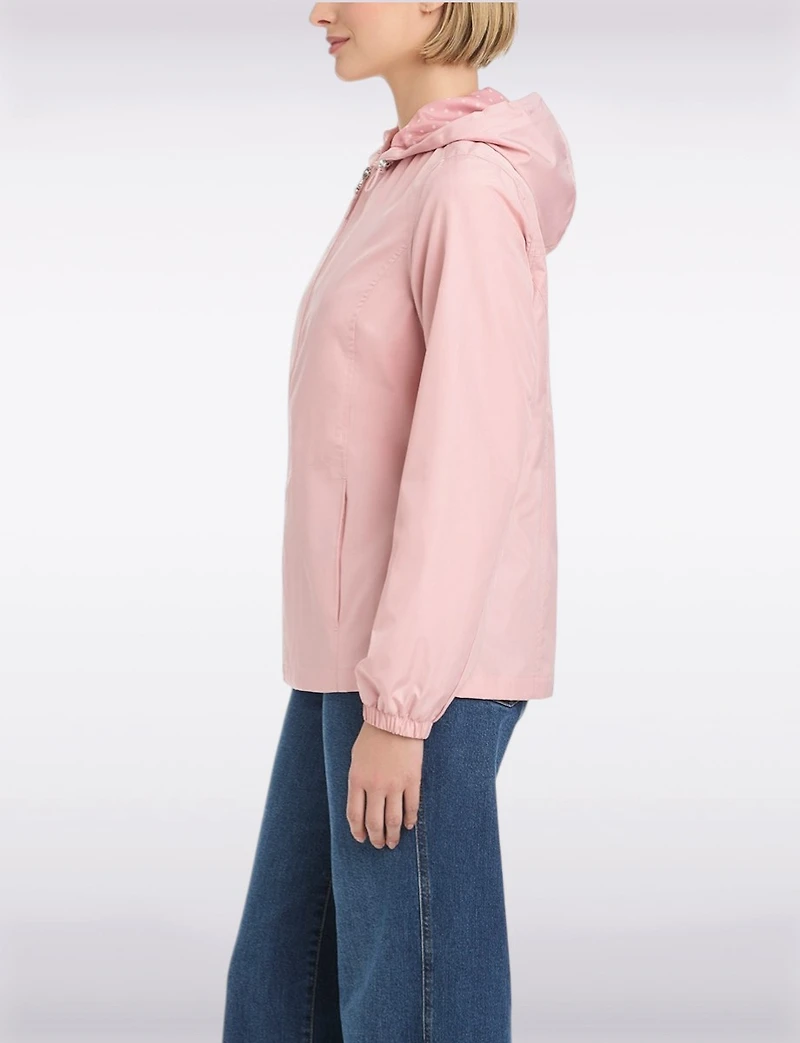 Lightweight Active Sporty Windbreaker Jacket & Polka Dot Lined Hood by Details