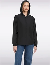 Lightweight Active Sporty Windbreaker Jacket & Polka Dot Lined Hood by Details