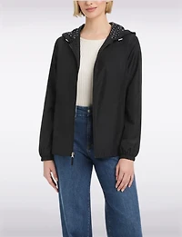 Lightweight Active Sporty Windbreaker Jacket & Polka Dot Lined Hood by Details