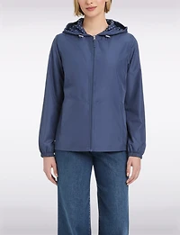 Lightweight Active Sporty Windbreaker Jacket & Polka Dot Lined Hood by Details