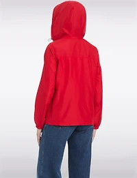 Lightweight Active Sporty Windbreaker Jacket With Striped-Lined Hood by Details