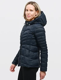 Lightweight Active Sporty Short Hooded Quilted Puffer Jacket by Point Zero