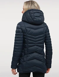 Lightweight Active Sporty Short Hooded Quilted Puffer Jacket by Point Zero