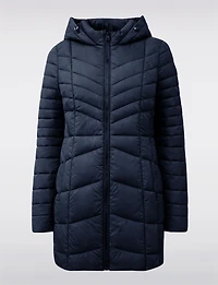 Vegan Ultra-Lightweight Active Sporty Hooded Quilted Puffer Jacket by Point Zero
