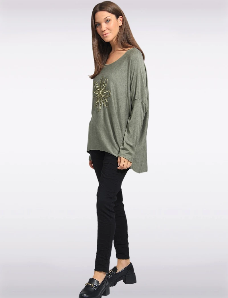Crinkled Slim-Fit Drawstring-Waist 4-Pocket Stretch Pants by Froccella