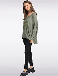 Crinkled Slim-Fit Drawstring-Waist 4-Pocket Stretch Pants by Froccella