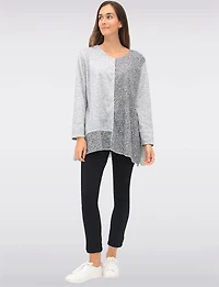 Stylish Leopard Print Patch Panel Tunic by Froccella