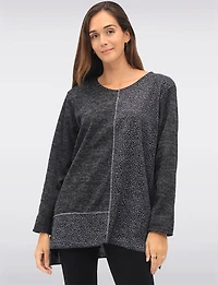 Stylish Leopard Print Patch Panel Tunic by Froccella