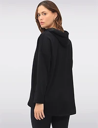 Versatile Zip-Up Stretch Hoodie with Long Sleeves & Side Pockets by Froccella