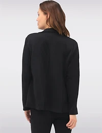 Tailored Single-Button Blazer with Notched Lapel & Welt Pockets by Froccella