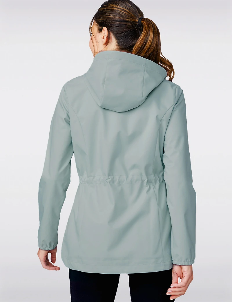Lightweight Slim-Fit Active Anorak Raincoat with Hood by Free Country