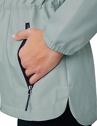 Lightweight Slim-Fit Active Anorak Raincoat with Hood by Free Country