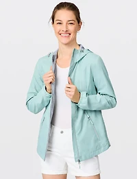 Eco-Friendly Hooded Raincoat -Lightweight Water & Wind-Resistant by Free Country