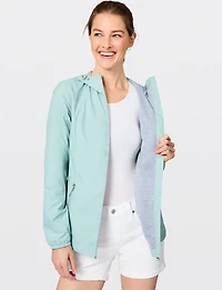 Eco-Friendly Hooded Raincoat -Lightweight Water & Wind-Resistant by Free Country