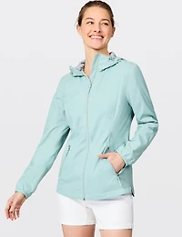 Eco-Friendly Hooded Raincoat -Lightweight Water & Wind-Resistant by Free Country