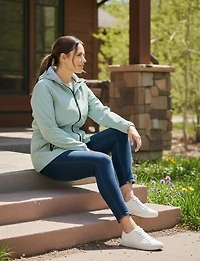 Lightweight Hooded Active Raincoat by Free Country – Water-Resistant Anorak