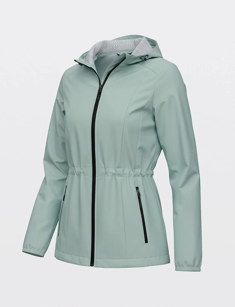 Lightweight Hooded Active Raincoat by Free Country – Water-Resistant Anorak