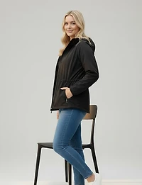 Lightweight Hooded Active Raincoat by Free Country – Water-Resistant Anorak