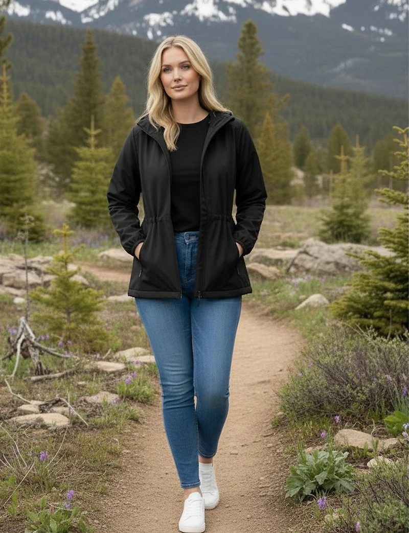 Lightweight Hooded Active Raincoat by Free Country – Water-Resistant Anorak