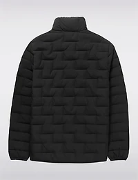 Men's Black Lightweight Quilted Puffer Jacket with Eco-Down by Point Zero