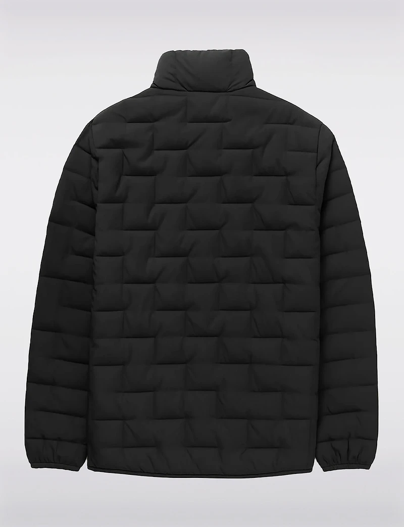 Men's Black Lightweight Quilted Puffer Jacket with Eco-Down by Point Zero