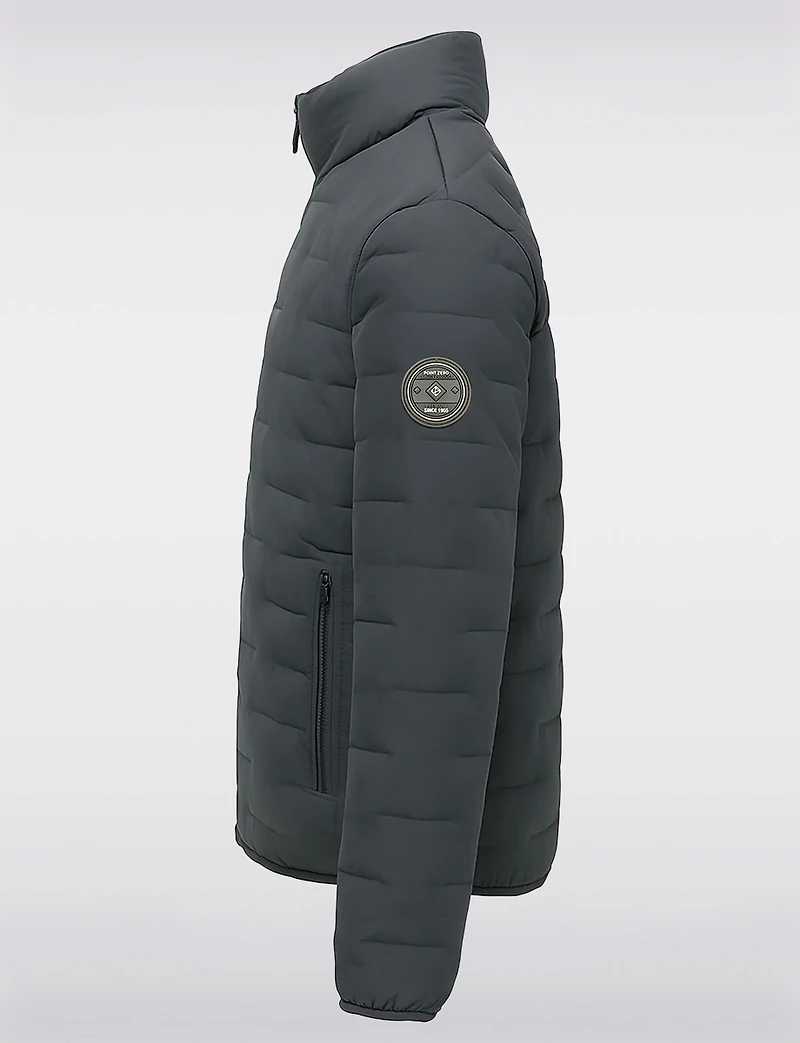 Modern Lightweight Quilted Puffer Jacket with Eco-Down by Point Zero