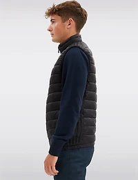 Black Ultralight Windproof & Water-Resistant Quilted Puffer Vest by Point Zero