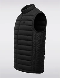 Black Ultralight Windproof & Water-Resistant Quilted Puffer Vest by Point Zero