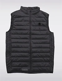 Black Ultralight Windproof & Water-Resistant Quilted Puffer Vest by Point Zero