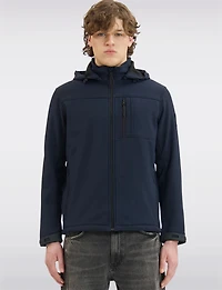 Lightweight Dry-Tech Softshell Hooded Rain Jacket by Point Zero