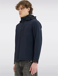 Lightweight Dry-Tech Softshell Hooded Rain Jacket by Point Zero