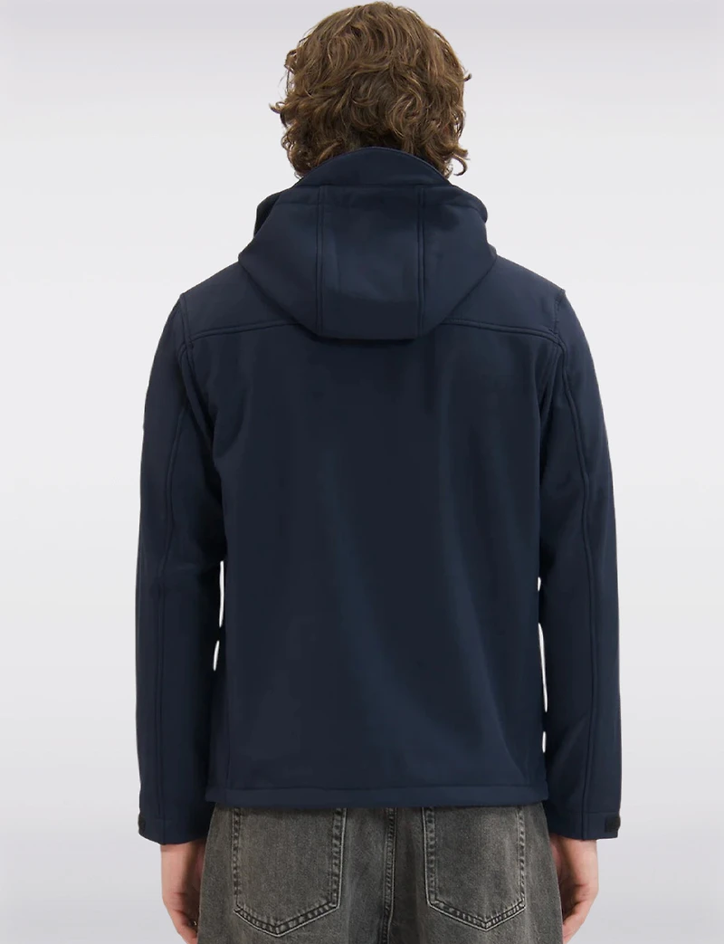 Lightweight Dry-Tech Softshell Hooded Rain Jacket by Point Zero