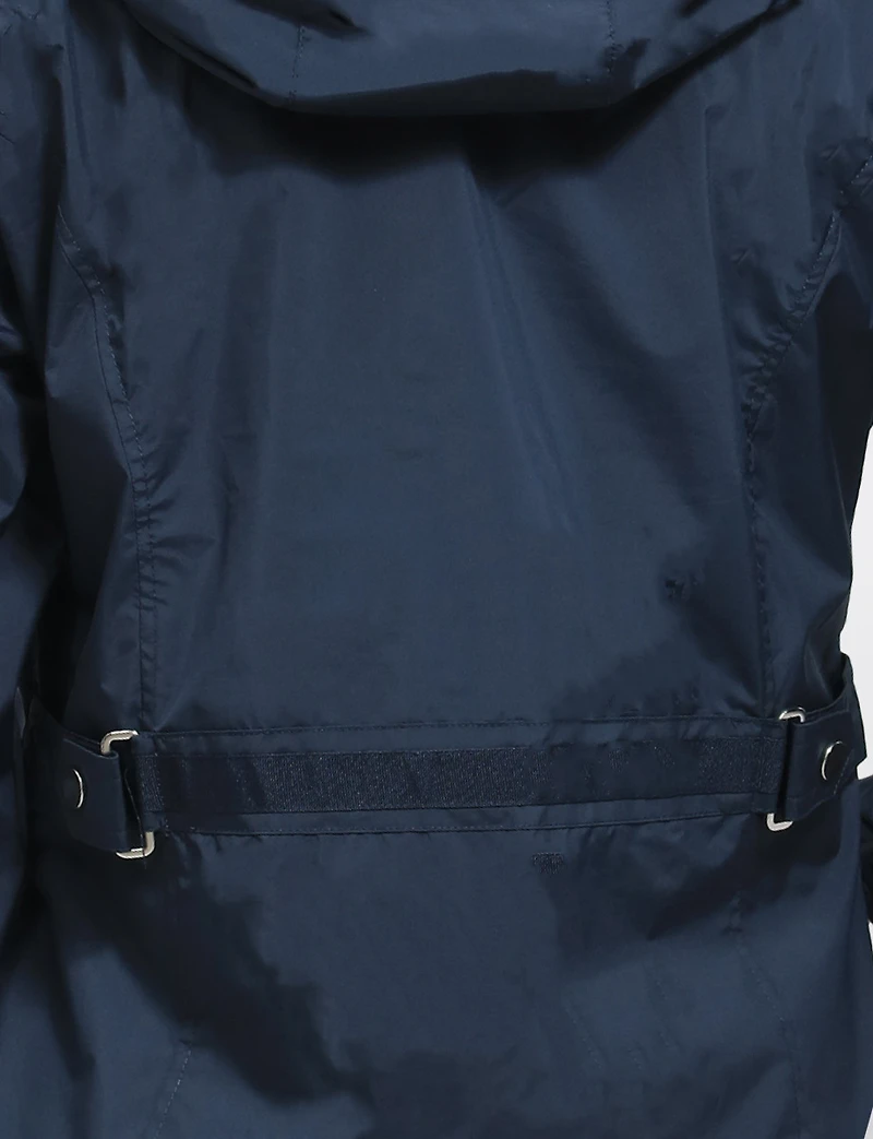 Lightweight Active Vegan Hooded Windbreaker Jacket with Inner Zip-up Bib by Saki