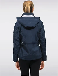 Lightweight Active Vegan Hooded Windbreaker Jacket with Inner Zip-up Bib by Saki