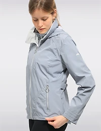 Lightweight Active Vegan Hooded Windbreaker Jacket with Inner Zip-up Bib by Saki