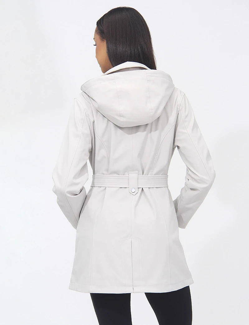 Lightweight Breathe-Tech® Softshell Double-Breasted Belted Trench Coat by Saki