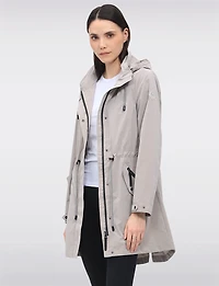 Vegan Versatile Active Jacket with Detachable Hood & Cinched Waist by Saki Sport