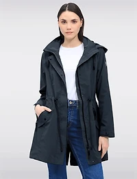 Vegan Versatile Active Jacket with Detachable Hood & Cinched Waist by Saki Sport