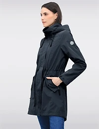 Vegan Versatile Active Jacket with Detachable Hood & Cinched Waist by Saki Sport