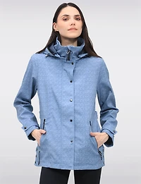 Lightweight Breathe-Tech® Soft-Shell Vegan Jacket with Detachable Hood by Saki