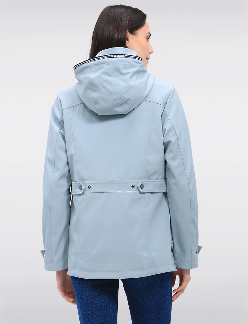 Lightweight Breathe-Tech® Soft-Shell Vegan Jacket with Detachable Hood by Saki