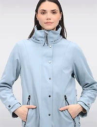 Lightweight Breathe-Tech® Soft-Shell Vegan Jacket with Detachable Hood by Saki