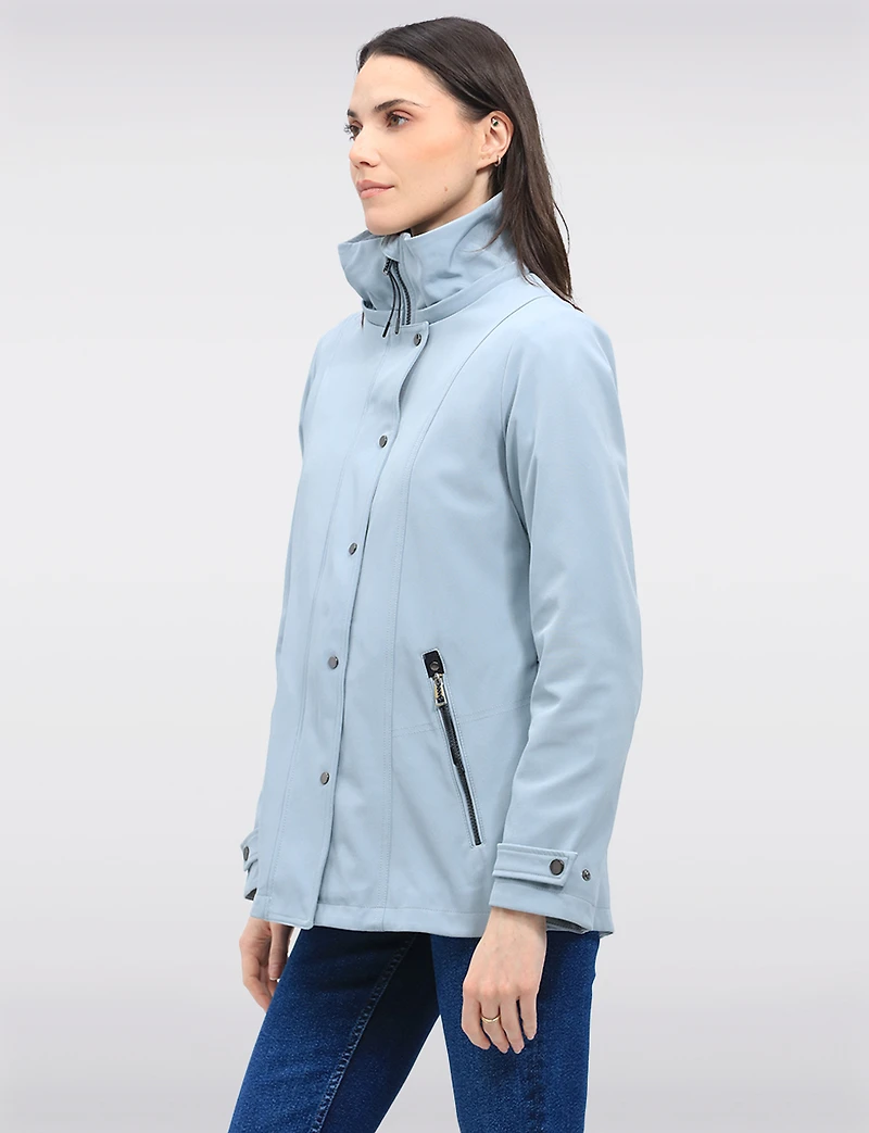Lightweight Breathe-Tech® Soft-Shell Vegan Jacket with Detachable Hood by Saki