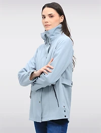 Lightweight Breathe-Tech® Soft-Shell Vegan Jacket with Detachable Hood by Saki