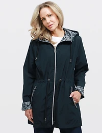 Lightweight Reversible ActivTech® Windbreaker Parka Jacket with Hood by Saki