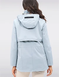 Vegan Breathe-Tech® Softshell Jacket with Plaid-Lined Removable Hood by Saki