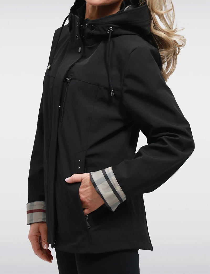 Vegan Breathe-Tech® Softshell Parka Jacket with Detachable Hood by Saki
