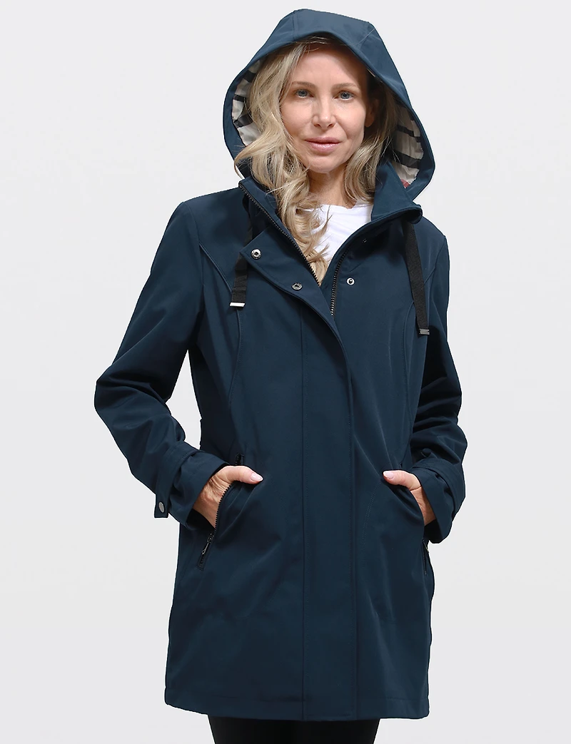 Vegan Breathe-Tech® Softshell Parka Jacket with Detachable Hood by Saki